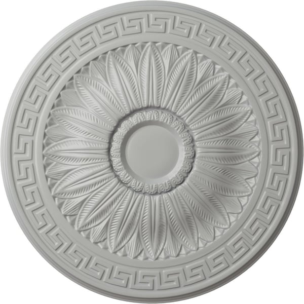 Ekena Millwork Randee Ceiling Medallion (Fits Canopies up to 3 7/8"), Hand-Painted Frost, 20"OD x 1 3/8"P CM20HAFRF - main